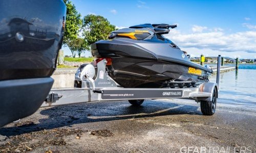 GFAB Alloy Single Jet Ski Trailer under 2023 Seadoo GTX